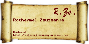 Rothermel Zsuzsanna névjegykártya
