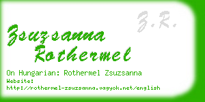 zsuzsanna rothermel business card